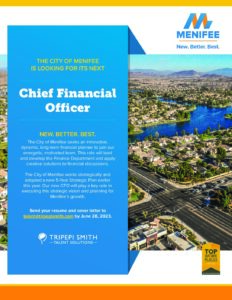 City of Menifee Chief Financial Officer TSTS Brochure