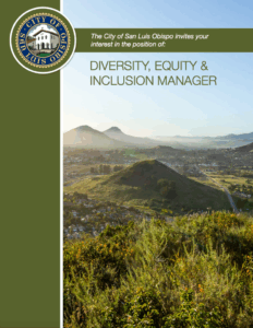 City of San Luis Obispo DEI Manager TSTS Brochure